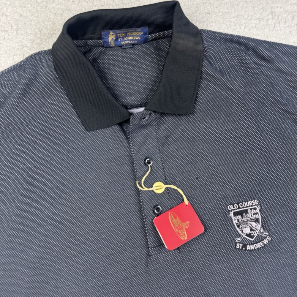 Tom Morris Men's Shirt St. Andrews Golf Striped Collared Short‎ Sleeve XL NWT